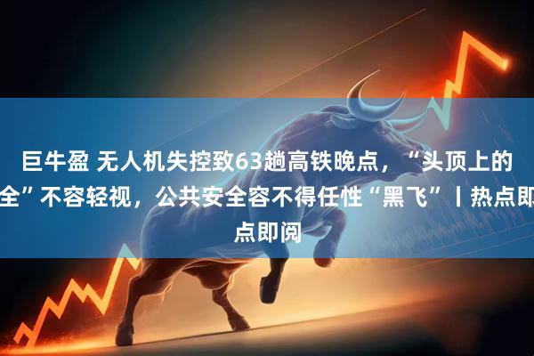 巨牛盈 无人机失控致63趟高铁晚点，“头顶上的安全”不容轻视，公共安全容不得任性“黑飞”丨热点即阅